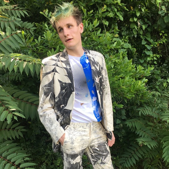 EveSkywalker Botanical Printed By Hand Linen Suit - Picture 1 of 7